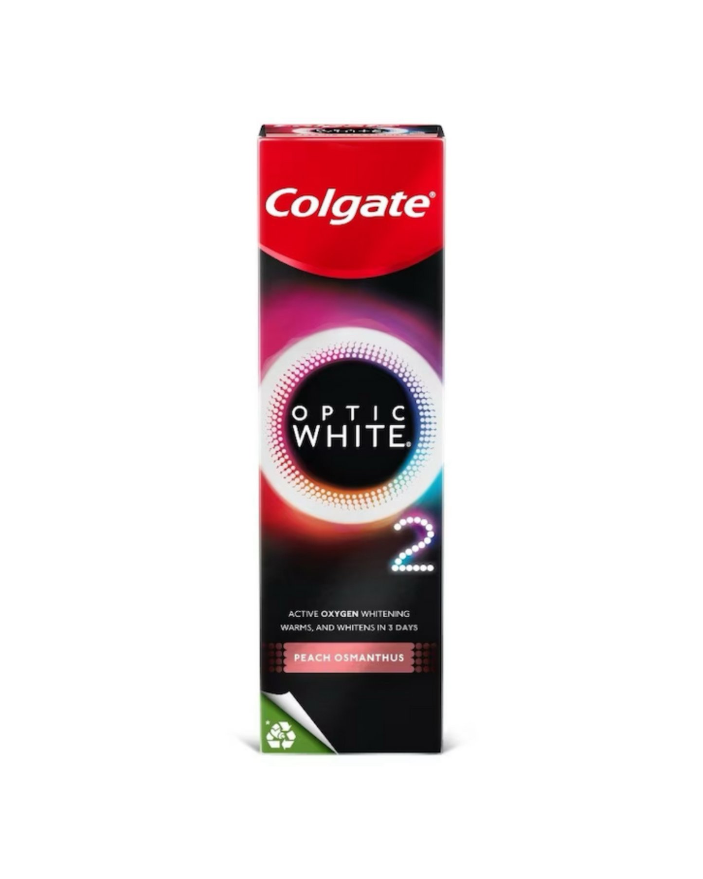Colgate - Dentifrice Optic White 2 Pêche